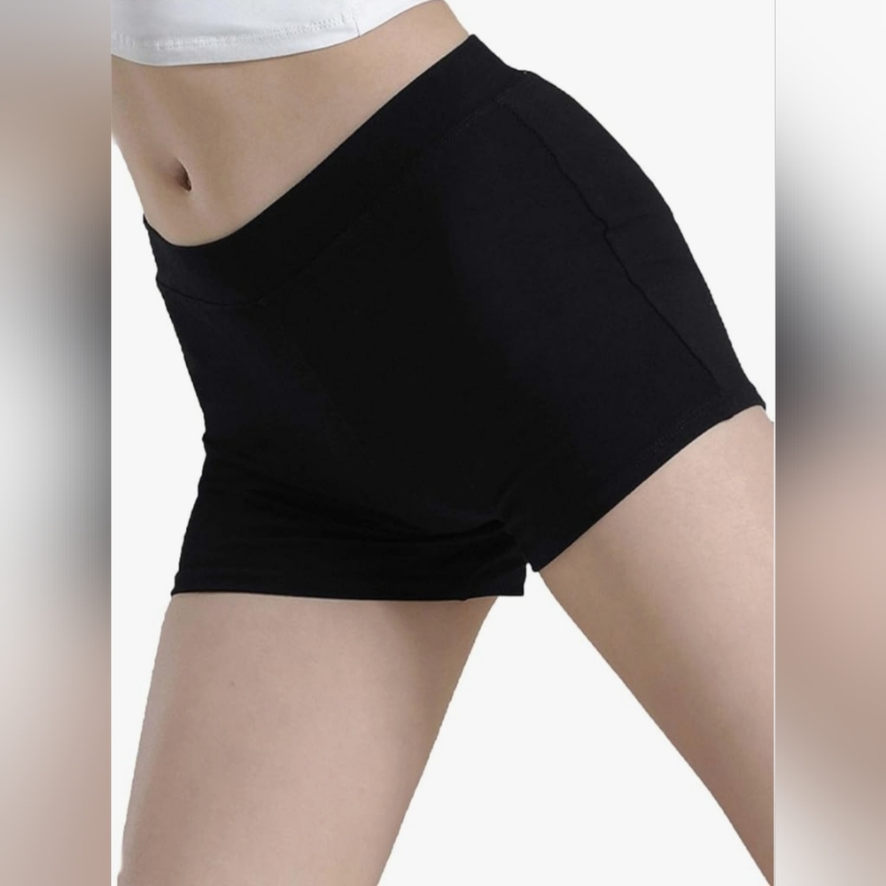 Daydance Black Cotton Women Ballet‎ Shorts Dance, Yoga, Athletic 130 8/9